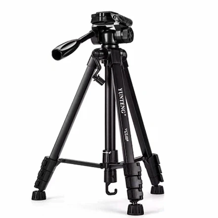 Штатив тренога Yunteng VCT-668 черный максимальная высота 150 см минимальная высота 45 см нагрузка 3 кг - Фото 1 Штатив тренога Yunteng VCT-668 черный максимальная высота 150 см минимальная высота 45 см нагрузка 3 кг - изображение 1