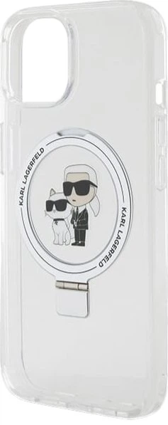 Панель Karl Lagerfeld Ring Stand Karl&Choupettte MagSafe для Apple iPhone 15 / 14 / 13 White (3666339168872) - зображення 5