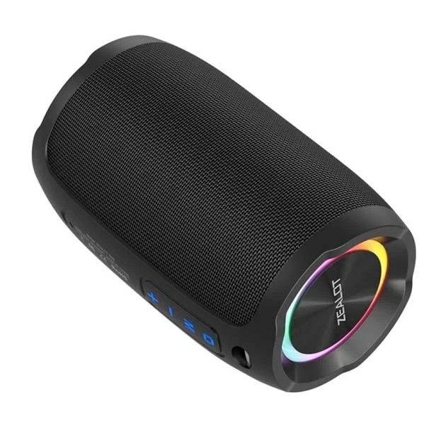 Портативна колонка 10Вт 3600mAh Bluetooth USB IP67 чорна Zealot S49 - зображення 4