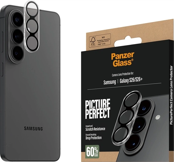 Szklo hartowane na obiektyw Panzer Glass PicturePerfect Lens Protector do Samsung Galaxy S26 / S26+ (PG94088) - obraz 5