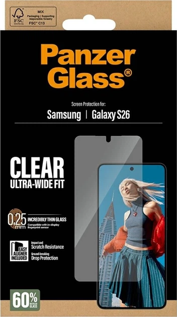 Szkło hartowane Panzer Glass Ultra-Wide Fit EasyAligner do Samsung Galaxy S26 (PG34506) - obraz 6