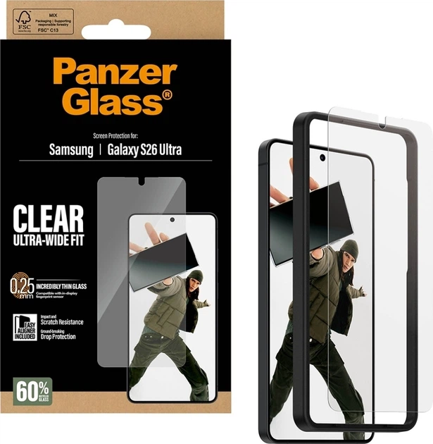 Szkło hartowane Panzer Glass Ultra-Wide Fit EasyAligner do Samsung Galaxy S26 Ultra (PG37869) - obraz 4