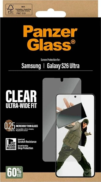 Szkło hartowane Panzer Glass Ultra-Wide Fit EasyAligner do Samsung Galaxy S26 Ultra (PG37869) - obraz 6