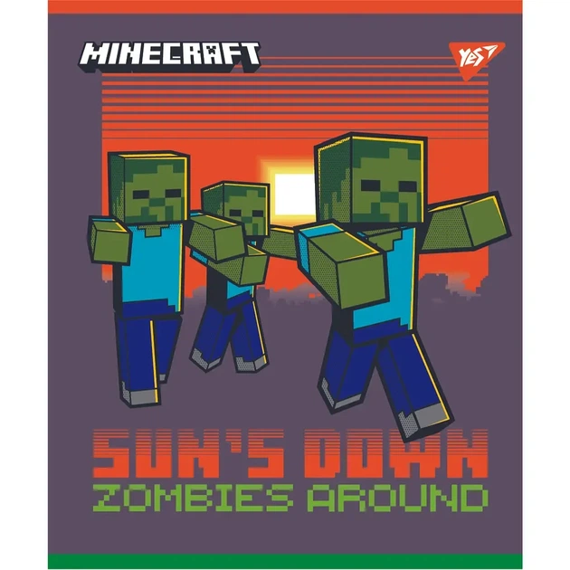 Набір зошитів YES Minecraft А5 12 аркушів клітинка 10шт - изображение 5