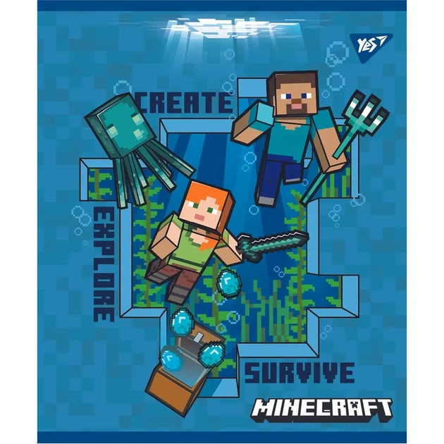 Набір зошитів YES Minecraft А5 12 аркушів клітинка 10шт - изображение 4