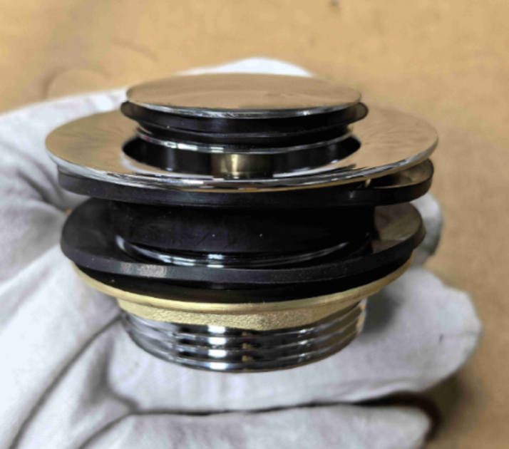 Донний клапан для ванни Koer PW-06-01 1 1/2'' автоматичний СLICK-СLACK (Колір хром) (KR5799) - зображення 11