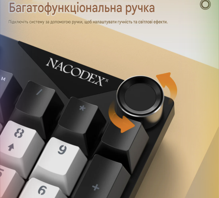 Клавіатура ігрова ajazz nk104, gray-yellow, red-switch - зображення 7