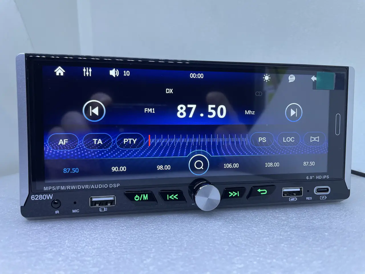 Автомагнитола 6280-W с сенсорным экраном 6.9 1DIN Windows магнитола с Carplay - изображение 2