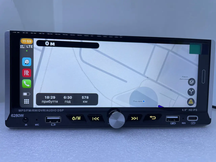 Автомагнитола 6280-W с сенсорным экраном 6.9 1DIN Windows магнитола с Carplay - изображение 5