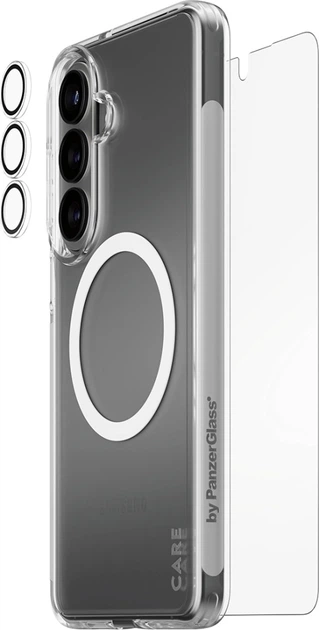 Захисний набір CARE by PanzerGlass 3-in-1 Bundle для Samsung Galaxy S26 Plus Transparent (CR34288) - зображення 2