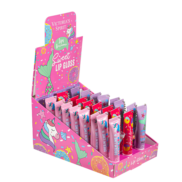 Набір зволожувальних блисків для губ Victoria's Spirit Sweet Lip Gloss з брелоком, 3 шт (6033) - зображення 2