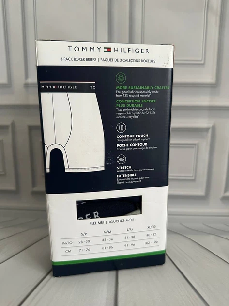 Чоловічі труси боксери Tommy Hilfiger набір з 3шт різнокольорові (brief) розмір S - Фото 3 Чоловічі труси боксери Tommy Hilfiger набір з 3шт різнокольорові (brief) розмір S - зображення 3