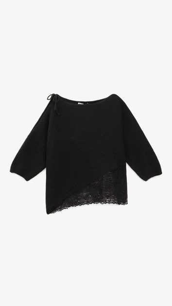 Джемпер однотонний жіночий Pomella 2661 One Size Чорний shop (2000999492754) - Фото 1 Джемпер однотонний жіночий Pomella 2661 One Size Чорний shop (2000999492754) - зображення 1