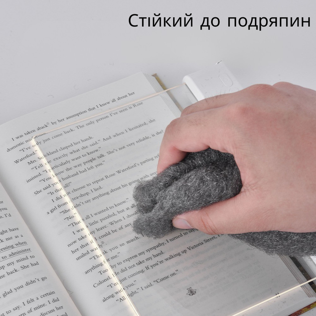 Лампа для чтения книг световая панель светильник для страниц,ночник светодиодный с регулировкой яркости,таймером, розовая F17_pink - изображение 4