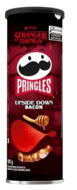 Чипсы Pringles Stranger Things Upside Down Bacon, Принглс лимитированная серия со вкусом бекона Очень странные дела 100 г - Фото 1 Чипсы Pringles Stranger Things Upside Down Bacon, Принглс лимитированная серия со вкусом бекона Очень странные дела 100 г - изображение 1
