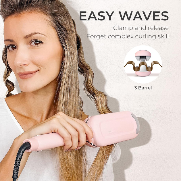 Плойка для волос TYMO Rovy wave curling Iron Инструмент для завивки волос для глубокого завивки, ионная плойка Beach Waves - Фото 3 Плойка для волос TYMO Rovy wave curling Iron Инструмент для завивки волос для глубокого завивки, ионная плойка Beach Waves - изображение 3