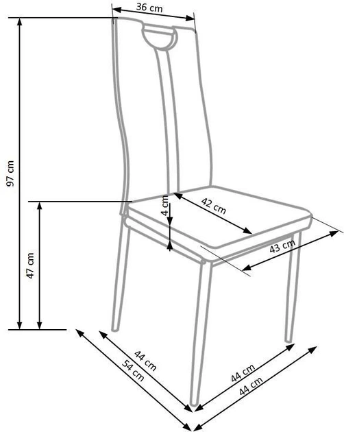 Krzesło do kuchni i salonu Halmar K202 Kremowe (5905248117198) - obraz 3