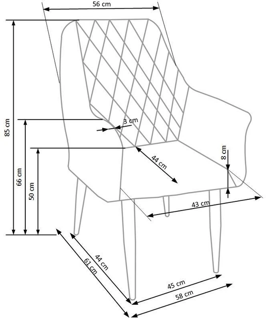 Krzesło do kuchni i salonu Halmar K287 Beżowe (5905248117860) - obraz 8