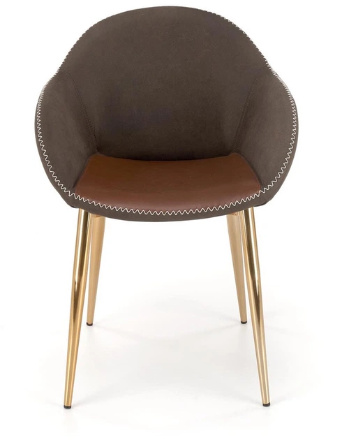 Стілець для кухні та вітальні Halmar K304 Темно-сірий з коричневим (5905248118058) - зображення 7