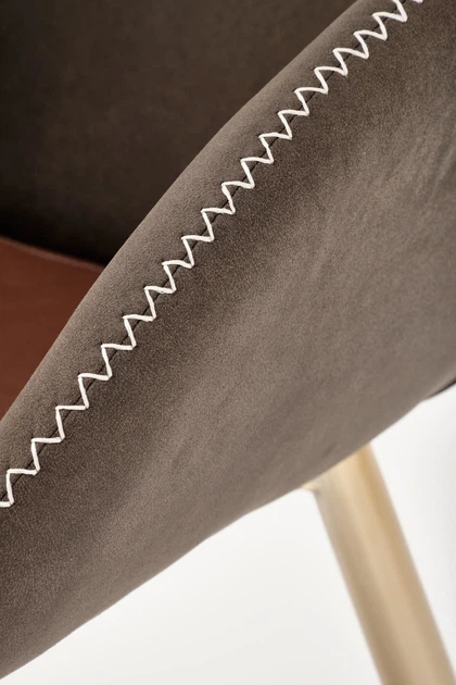 Стілець для кухні та вітальні Halmar K304 Темно-сірий з коричневим (5905248118058) - зображення 10