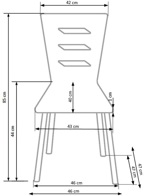 Krzesło do kuchni Halmar K155 Białe (5905248116979) - obraz 2