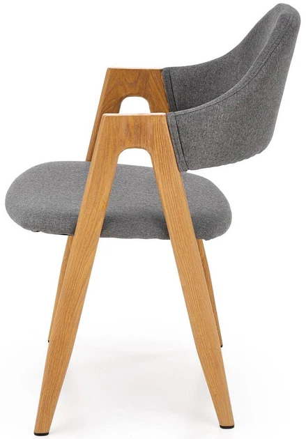 Стілець для кухні та вітальні Halmar K344 з підлокітниками Сірий (5905248118522) - зображення 5