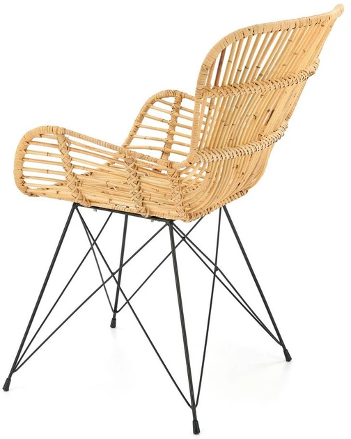 Стілець для кухні та вітальні Halmar K335 з ротангу Натуральний (5905248118454) - зображення 5