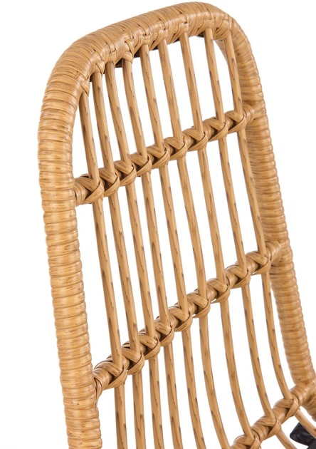 Krzesło do kuchni i salonu Halmar K401 z rattanu Naturalne/Czarne (5905248119338) - obraz 7