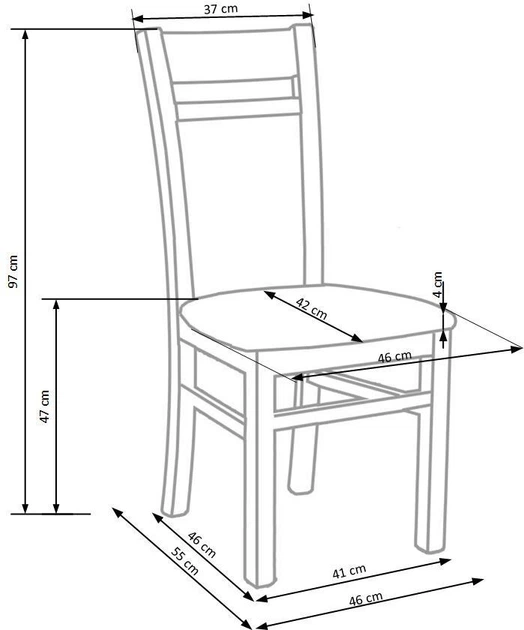 Krzesło do kuchni i salonu Halmar Gepard 2 Popielate/Dąb miodowy (5905248122031) - obraz 2