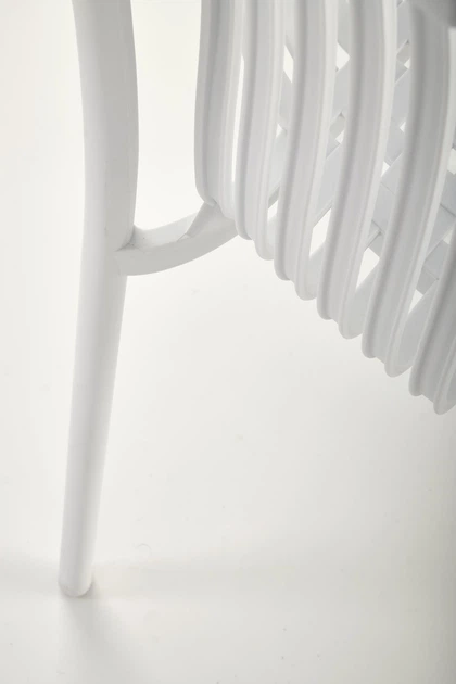 Krzesło do kuchni Halmar K492 plecione z podłokietnikami Białe (5905248125872) - obraz 2