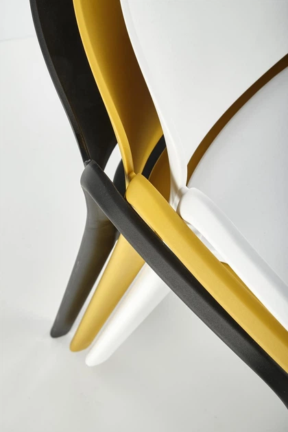 Krzesło do kuchni Halmar K491 plastikowe z podłokietnikami Czarne (5905248125858) - obraz 8