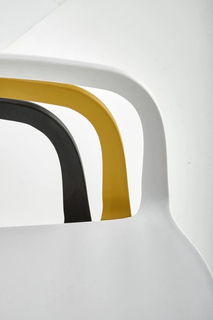 Krzesło do kuchni Halmar K491 plastikowe z podłokietnikami Czarne (5905248125858) - obraz 9