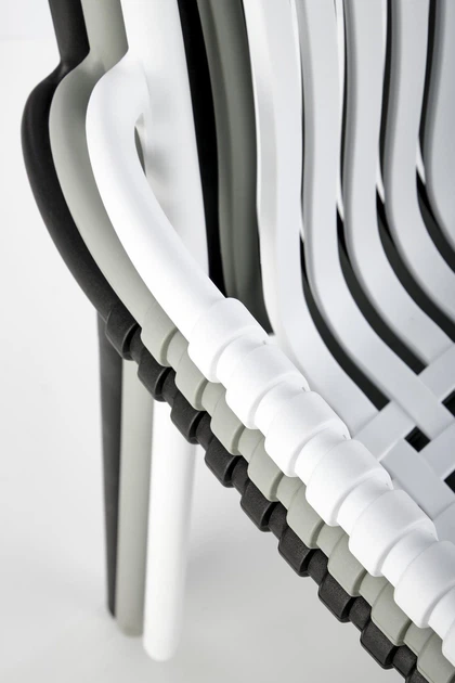 Krzesło do kuchni Halmar K492 plecione z podłokietnikami Białe (5905248125872) - obraz 7