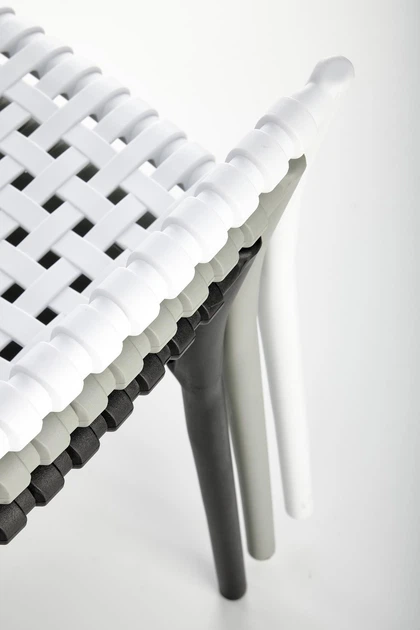 Krzesło do kuchni Halmar K492 plecione z podłokietnikami Białe (5905248125872) - obraz 10