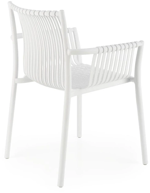 Krzesło do kuchni Halmar K492 plecione z podłokietnikami Białe (5905248125872) - obraz 12