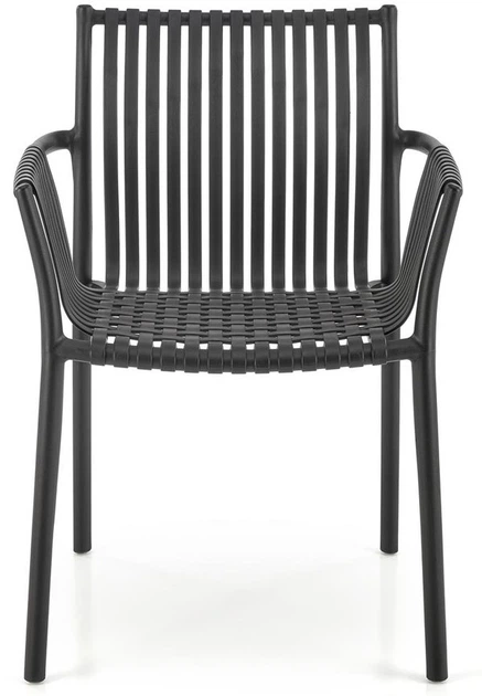 Krzesło do kuchni Halmar K492 plecione z podłokietnikami Czarne (5905248125889) - obraz 12