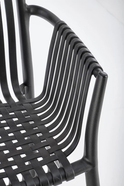 Krzesło do kuchni Halmar K492 plecione z podłokietnikami Czarne (5905248125889) - obraz 15