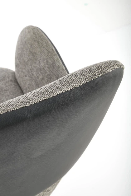 Стілець для кухні та вітальні Halmar K494 обертальний Попелястий/Чорний (5905248125933) - зображення 4