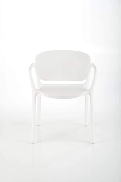 Стілець для кухні Halmar K491 пластиковий з підлокітниками Білий (5905248125841) - зображення 14