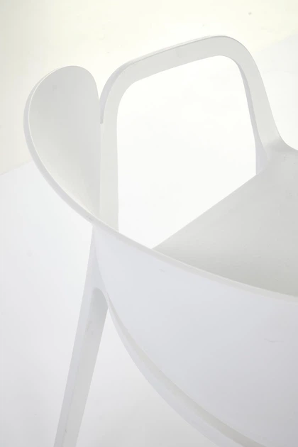 Стілець для кухні Halmar K491 пластиковий з підлокітниками Білий (5905248125841) - зображення 15