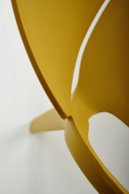 Krzesło do kuchni Halmar K491 plastikowe z podłokietnikami Musztardowe (5905248125865) - obraz 5