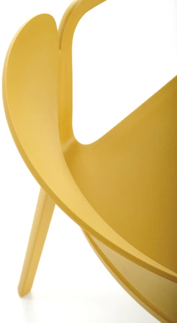 Krzesło do kuchni Halmar K491 plastikowe z podłokietnikami Musztardowe (5905248125865) - obraz 17