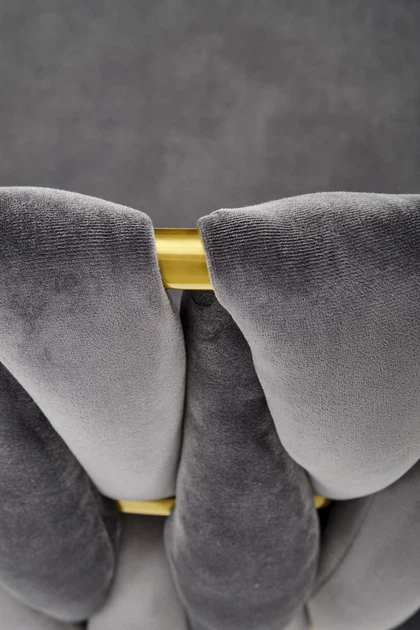 Krzesło do kuchni i salonu Halmar K517 ze złotym stelażem Popielate (5905248126367) - obraz 7