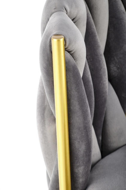 Krzesło do kuchni i salonu Halmar K517 ze złotym stelażem Popielate (5905248126367) - obraz 8