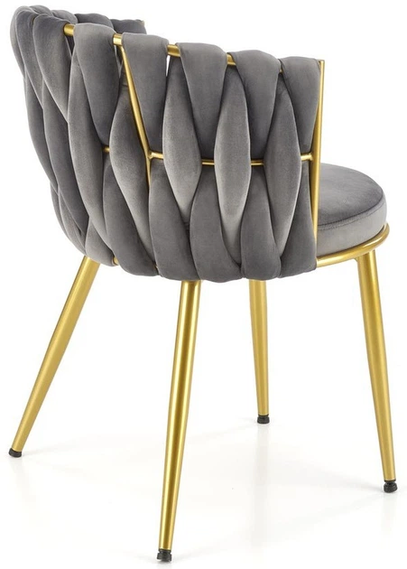 Krzesło do kuchni i salonu Halmar K517 ze złotym stelażem Popielate (5905248126367) - obraz 11