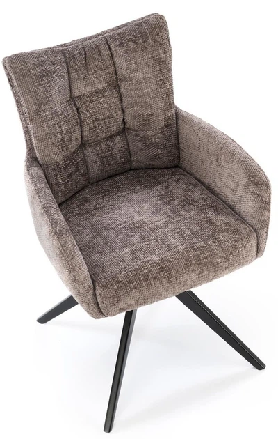 Krzesło do kuchni i salonu Halmar K540 obrotowe Popielate (5905248132467) - obraz 11