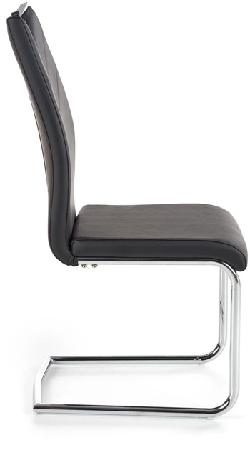 Krzesło do kuchni i salonu Halmar K224 na płozach Czarne (5905248117402) - obraz 3