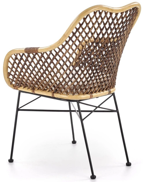 Стілець для кухні та вітальні Halmar K336 з ротангу Натуральний (5905248118461) - зображення 10