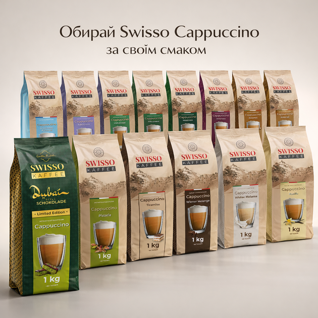 Капучино Swisso Cappuccino Schokolade in Dubai-Style зі смаком Дубайський шоколад 1 кг - зображення 4