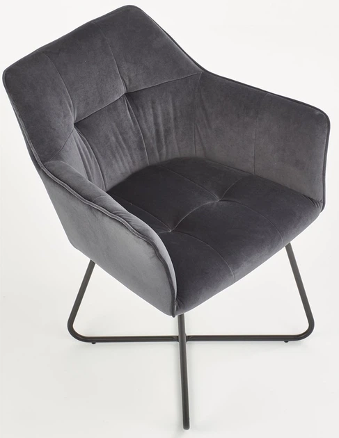 Стілець для кухні та вітальні Halmar K377 на полозках Сірий (5905248118935) - зображення 7